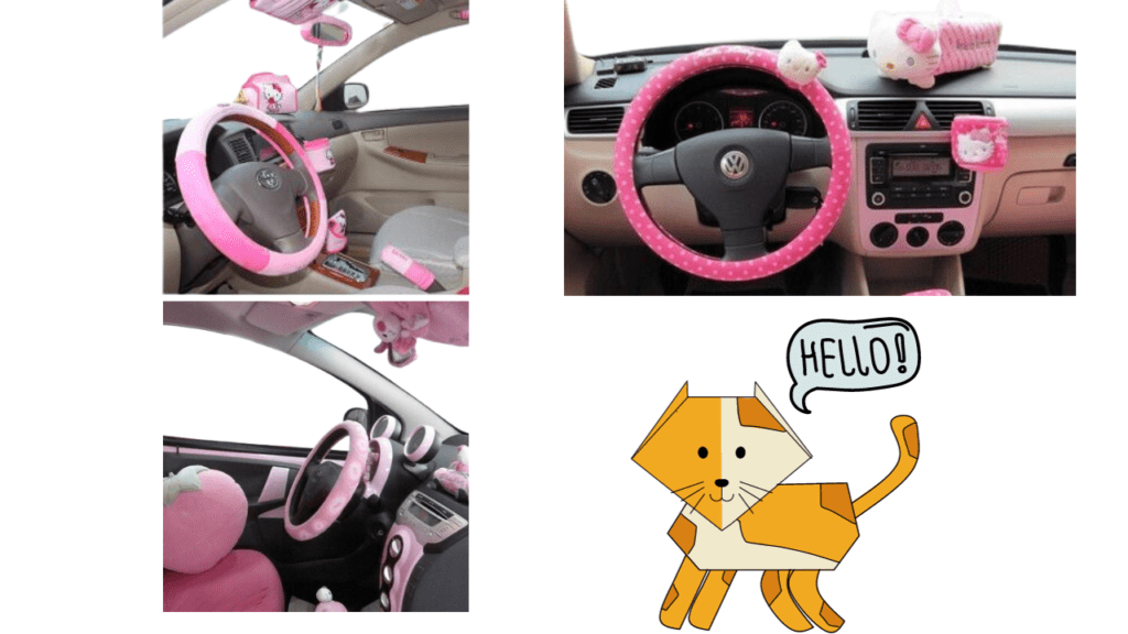 hello ketty stearing wheel cover