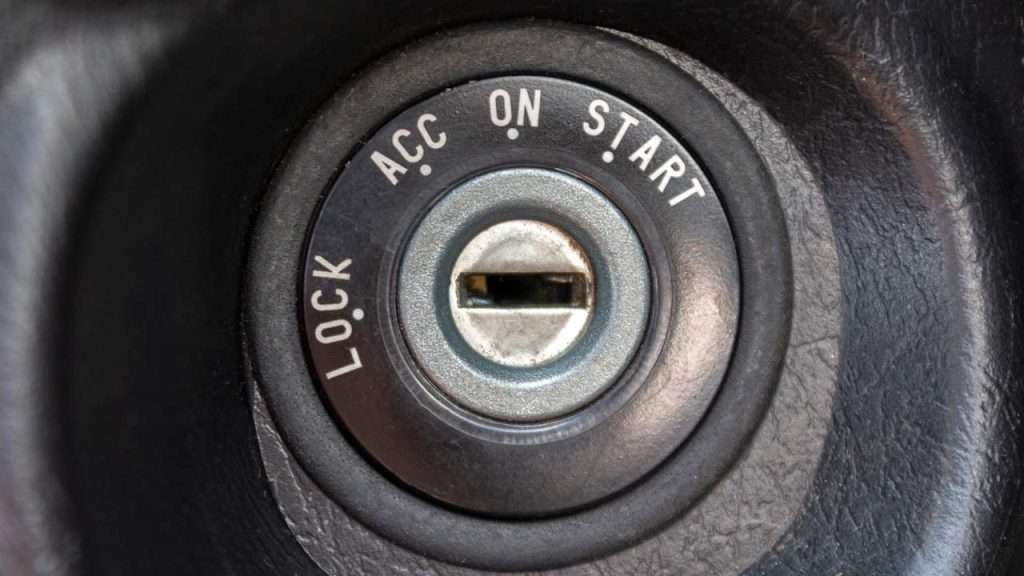 Inserting the key and turning the ignition switch